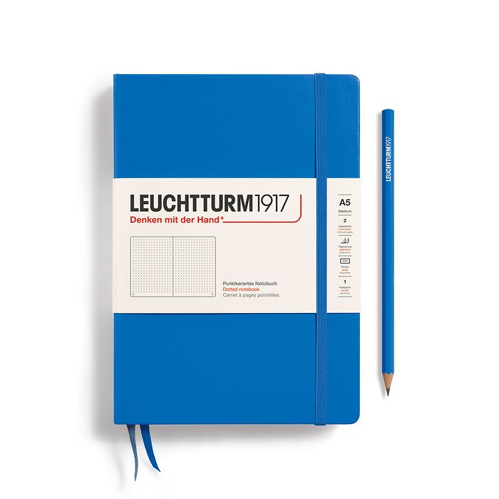 CAIET A5 PUNCTAT COPERTA RIGIDA ALBASTRU CIEL LEUCHTTURM CAIET A5 PUNCTAT COPERTA RIGIDA ALBASTRU CIEL LEUCHTTURM